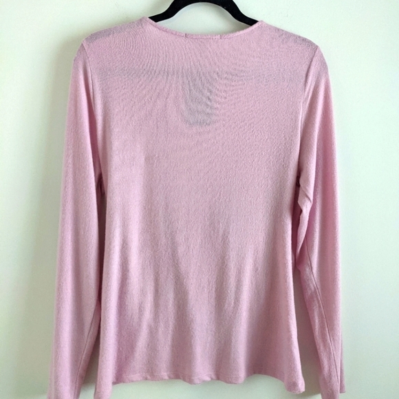 Nwt Seven 7 Pink Faux Wrap Sweater L - Picture 6 of 9